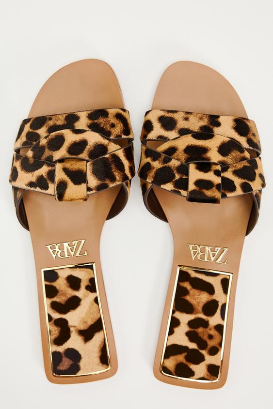 Zara Leopard Print Flats